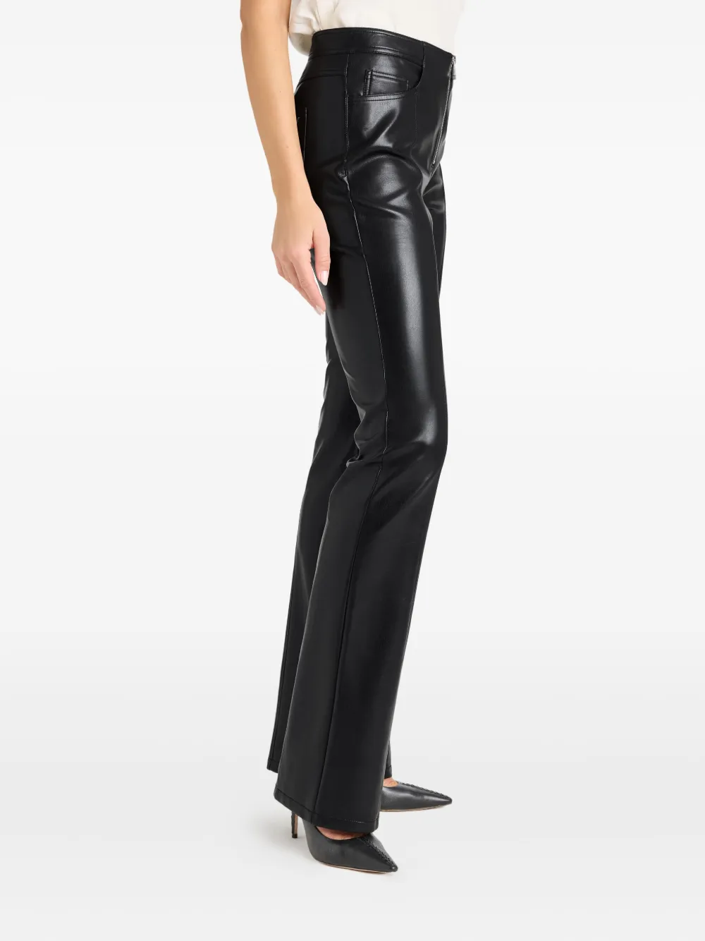 Cinq À Sept Sylvie Vegan-leather Trousers In Black