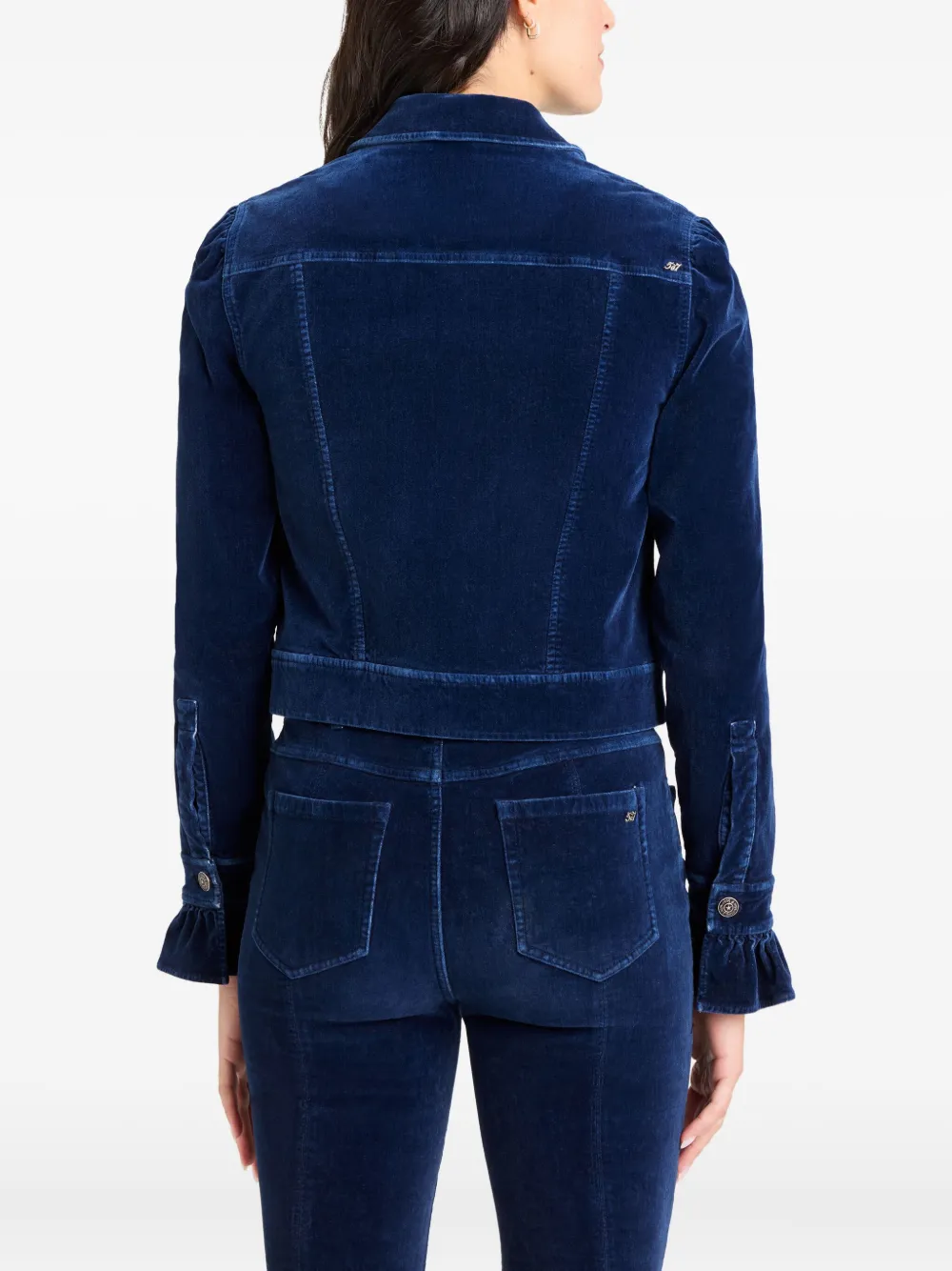 Cinq A Sept Deryn fluwelen jack Blauw