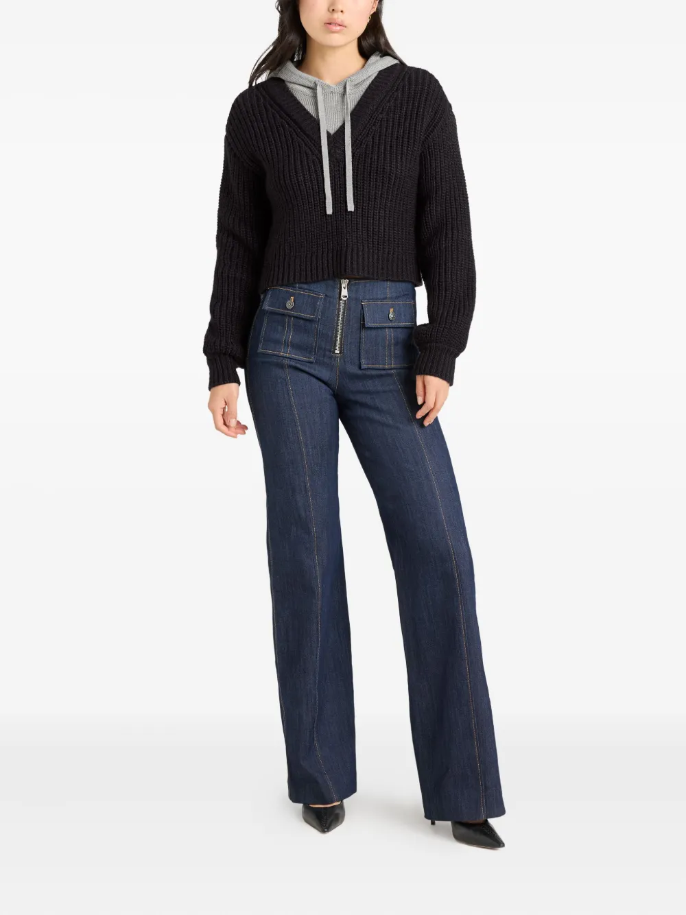 Cinq À Sept Deidre Hooded Sweater In Blue