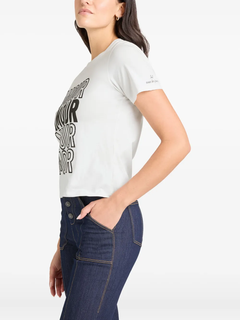 Cinq A Sept T-shirt met print Wit