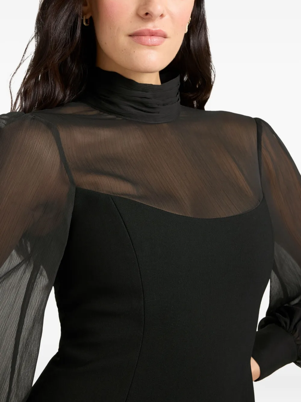 Cinq À Sept Fili Long-sleeve Mini Dress In Black