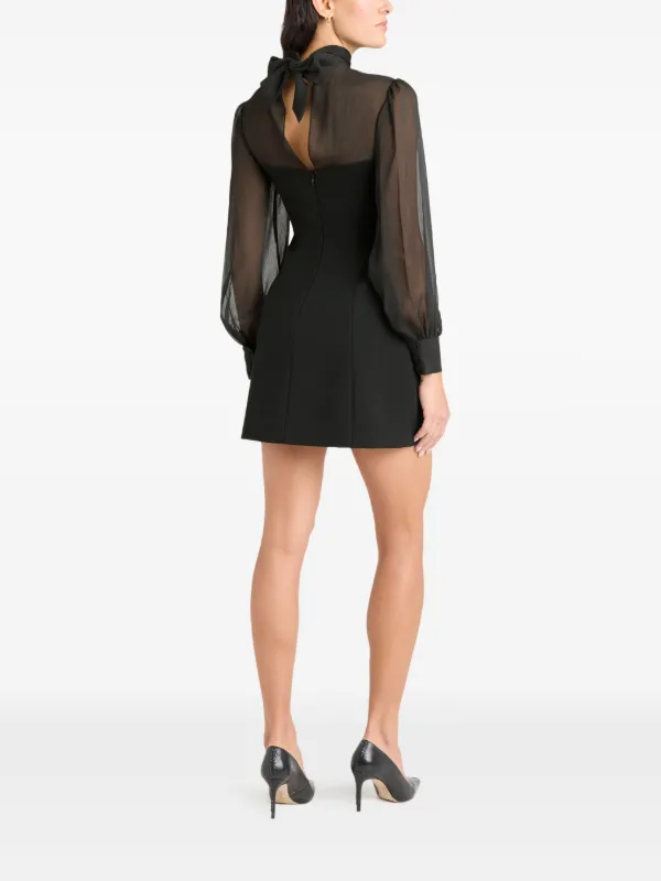 cinq a sept black mini dress Women's Cinq  Sept Enid Embroidered Ruffle Dress, Size 10