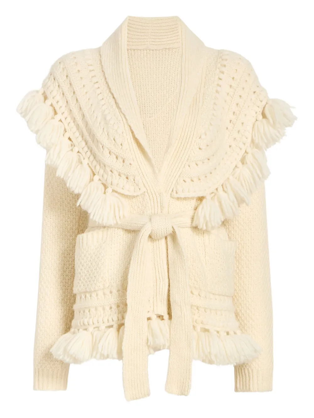 Cinq À Sept Asmi Tie-front Cardigan In Neutral
