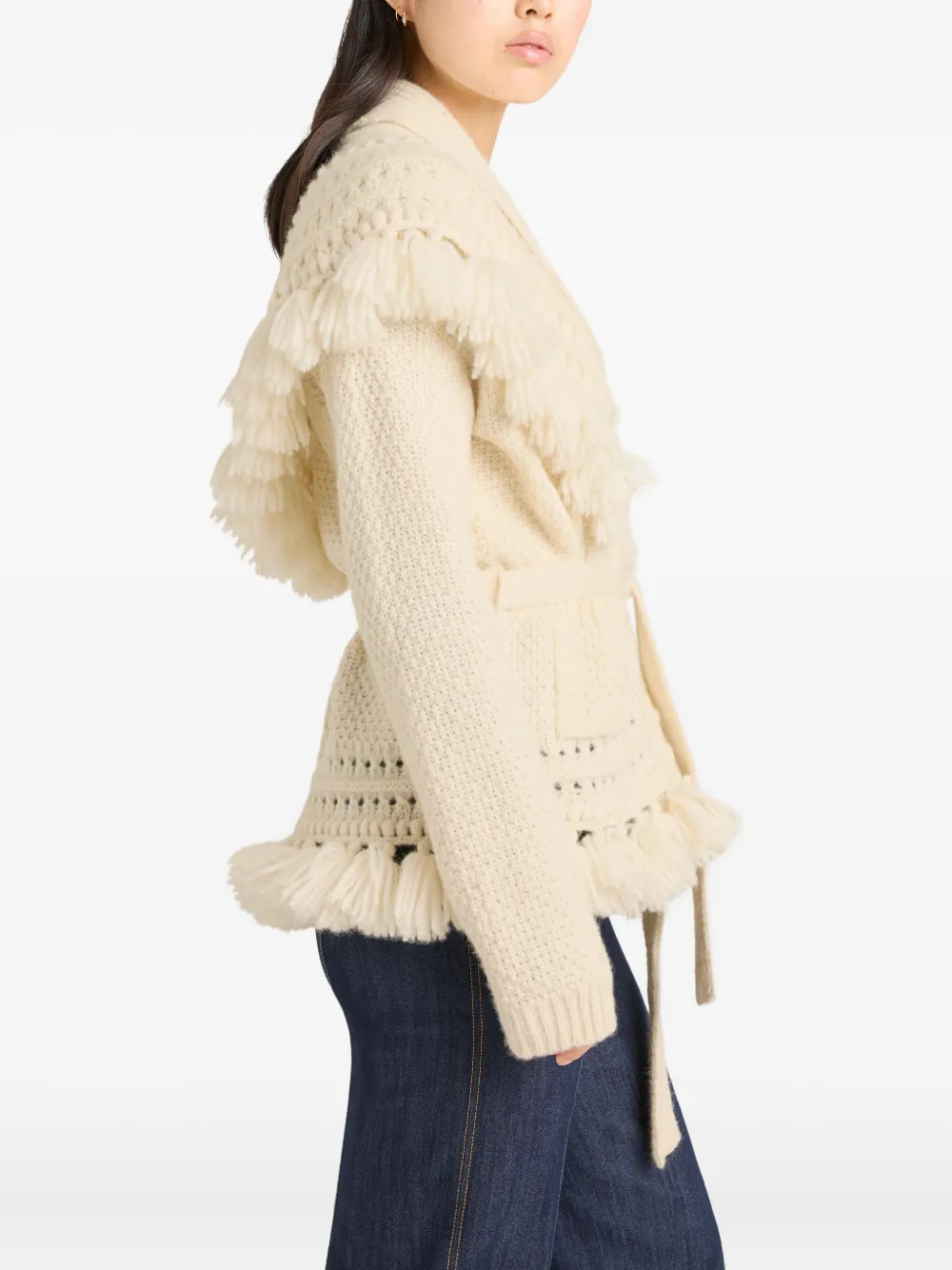 Cinq À Sept Asmi Tie-front Cardigan In Neutral