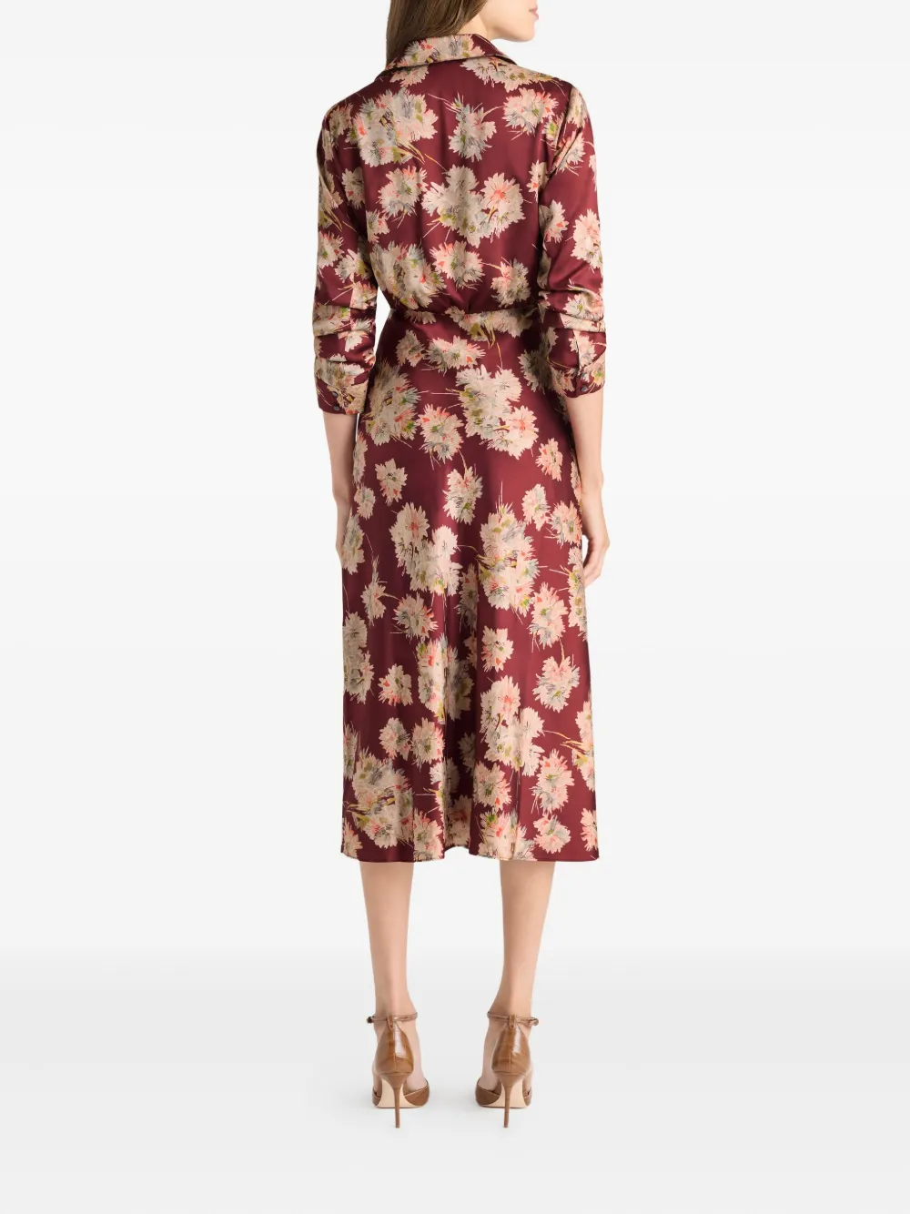 Cinq A Sept Mae Bouquet Jacey midi-jurk Rood