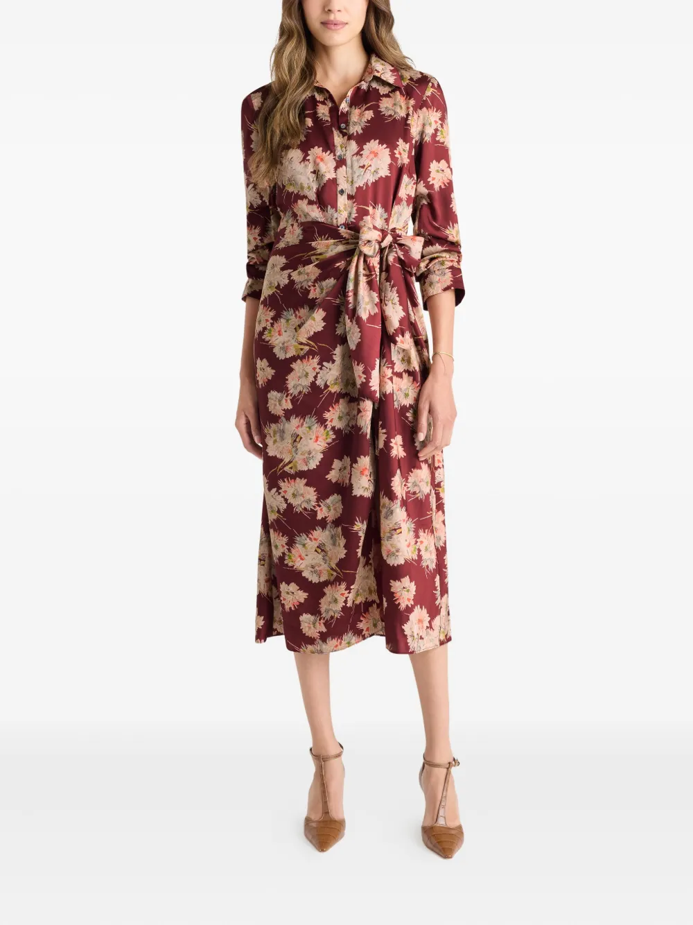 Cinq A Sept Mae Bouquet Jacey midi dress - Rood