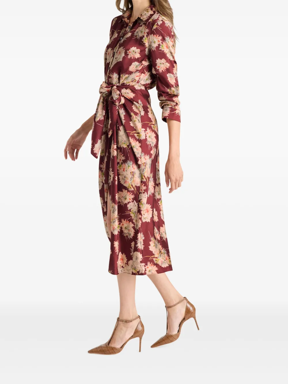 Cinq A Sept Mae Bouquet Jacey midi-jurk Rood