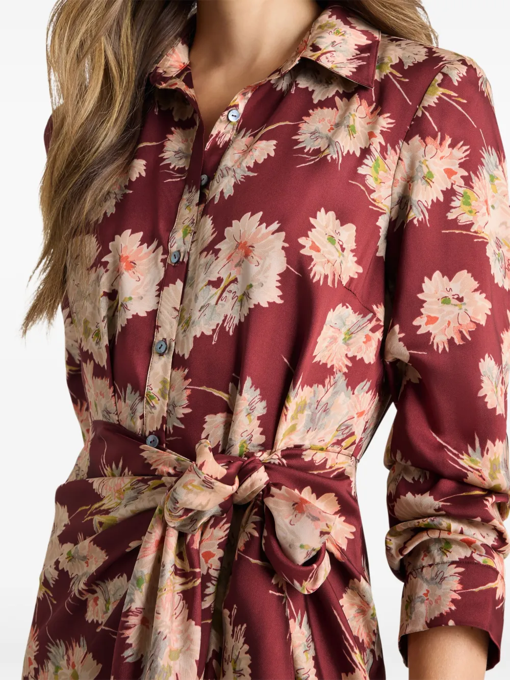 Cinq A Sept Mae Bouquet Jacey midi-jurk Rood