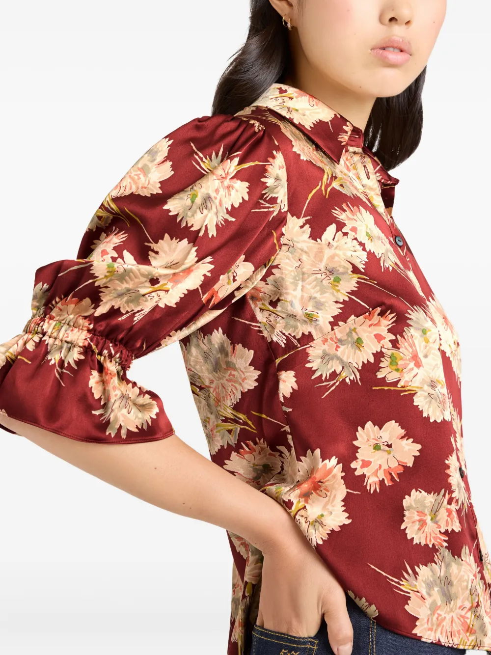 Cinq A Sept Mae Bouquet Fiona blouse Rood