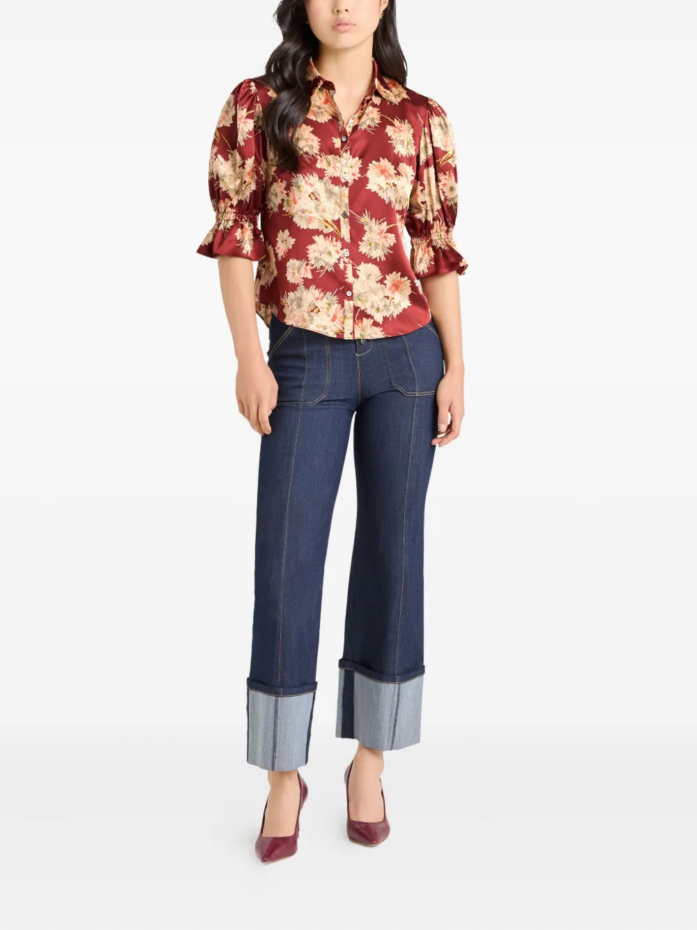 Cinq A Sept Mae Bouquet Fiona shirt - Rood
