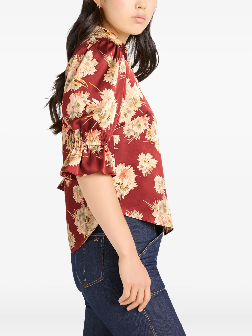 Cinq A Sept Mae Bouquet Fiona blouse Rood