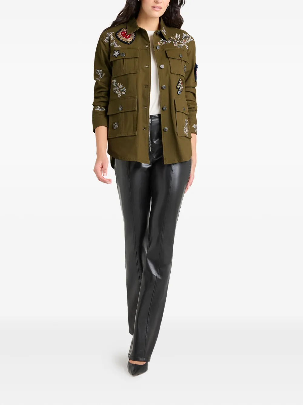 Cinq A Sept Vera embroidered-patch jacket | Military Jackets | Image 2