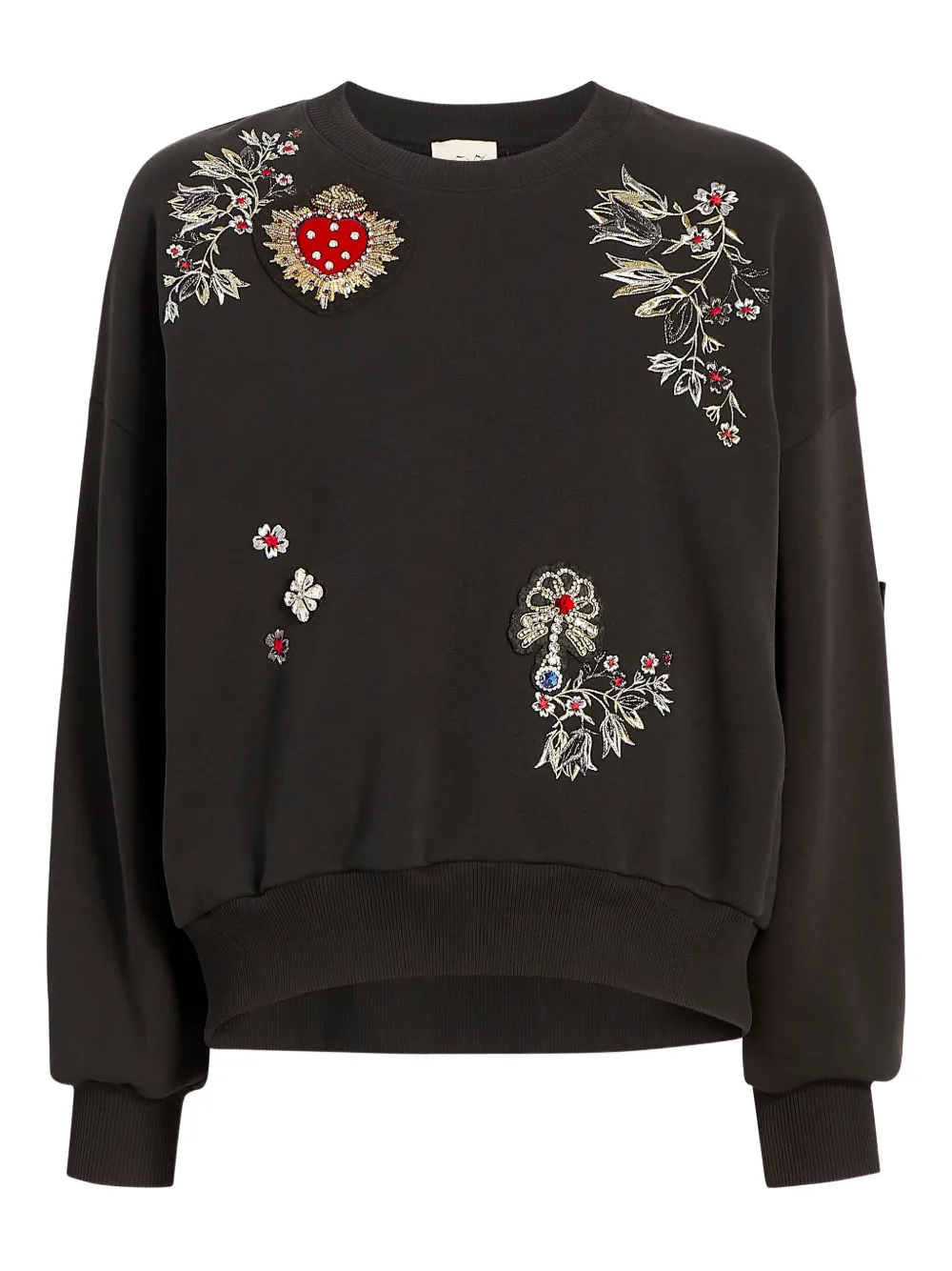 Cinq A Sept Heritage embroidered sweater - ブラック Cinq A Sept Heritage embroidered sweater - ブラック
