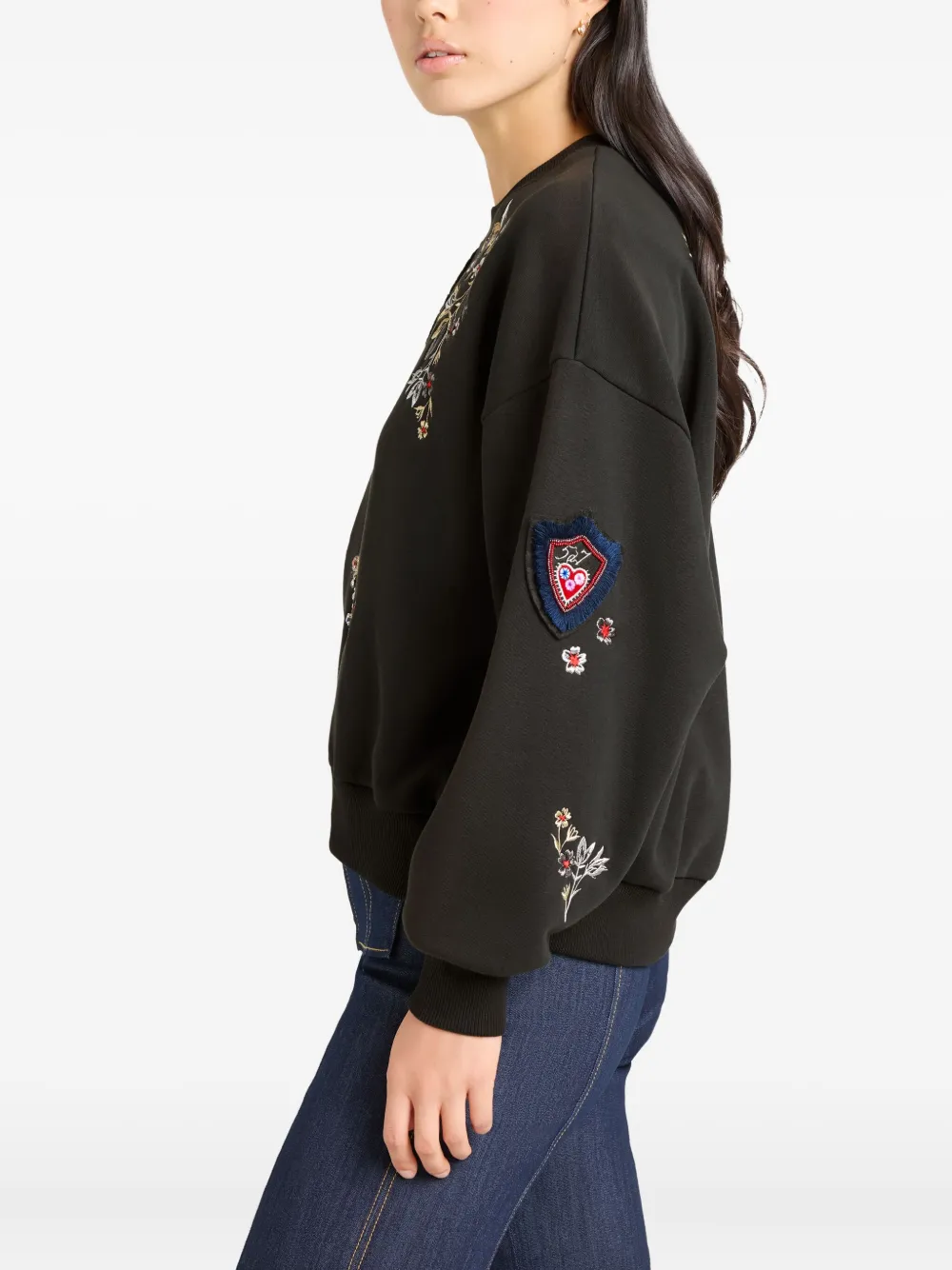 Cinq A Sept Heritage trui met borduurwerk Zwart