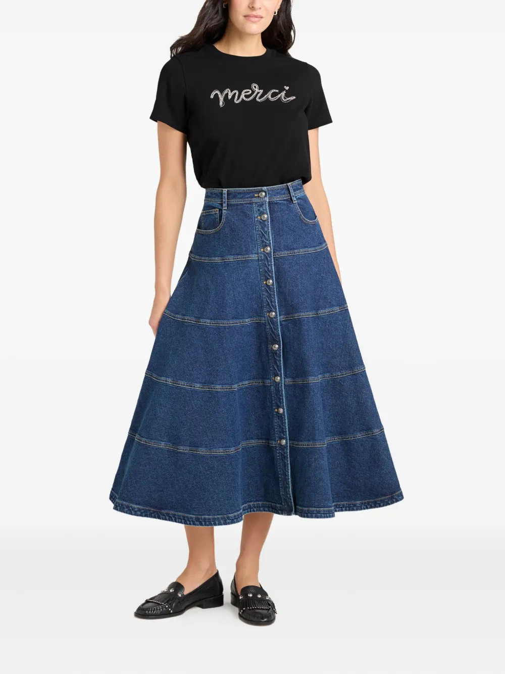 Cinq A Sept Wilhelmina long skirt - Blauw