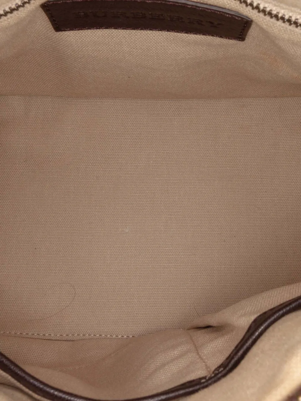Pre-owned Burberry 2000-2017 Supernova Check Canvas Mega Stud Chester Boston Bag In Brown