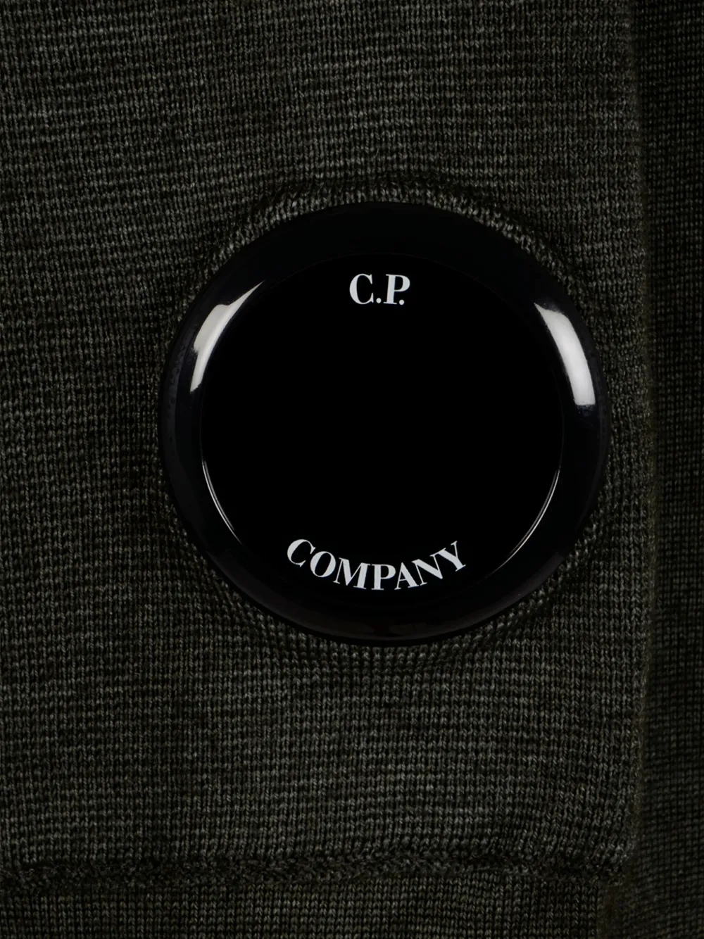 C.p. Company Lens-pocket Wool Sweater In Black
