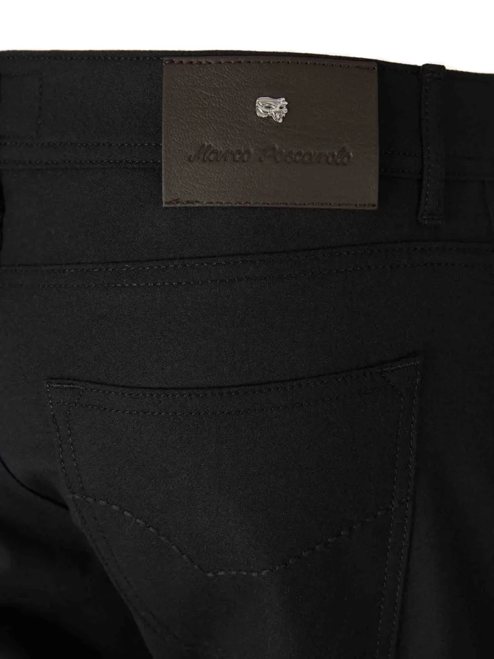 Marco Pescarolo Logo-patch Jeans In Black