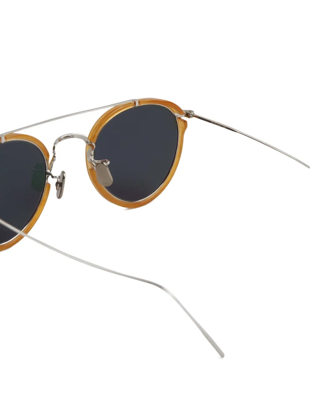 Eyevan7285 Zonnebril met rond montuur Zilver