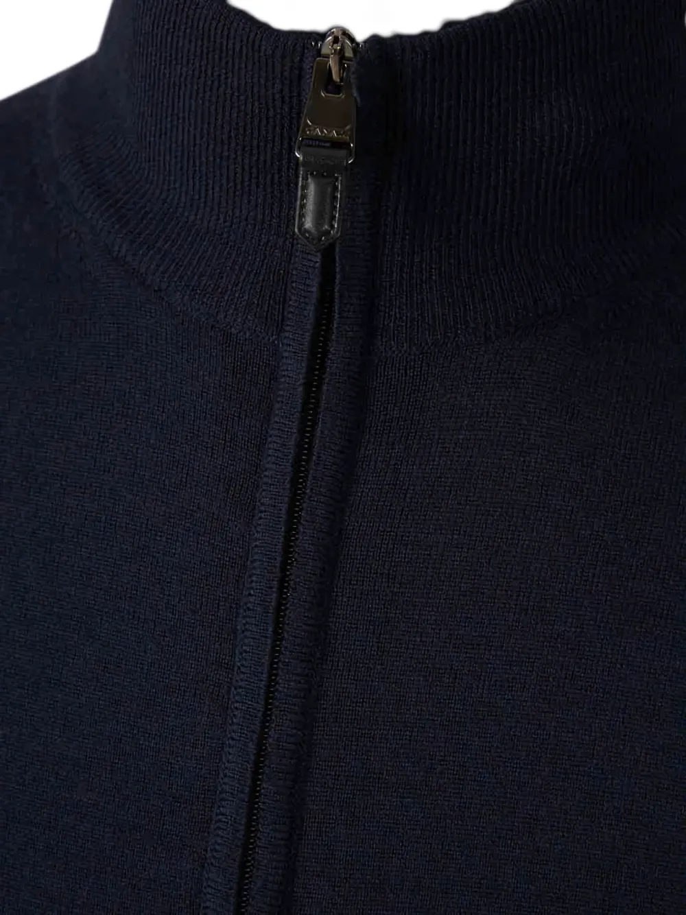 Canali high-neck zip-front cardigan Blauw