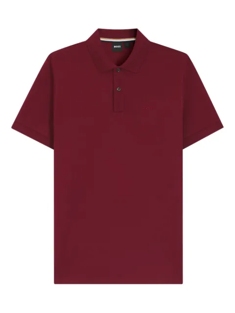 BOSS logo-embroidered polo shirt