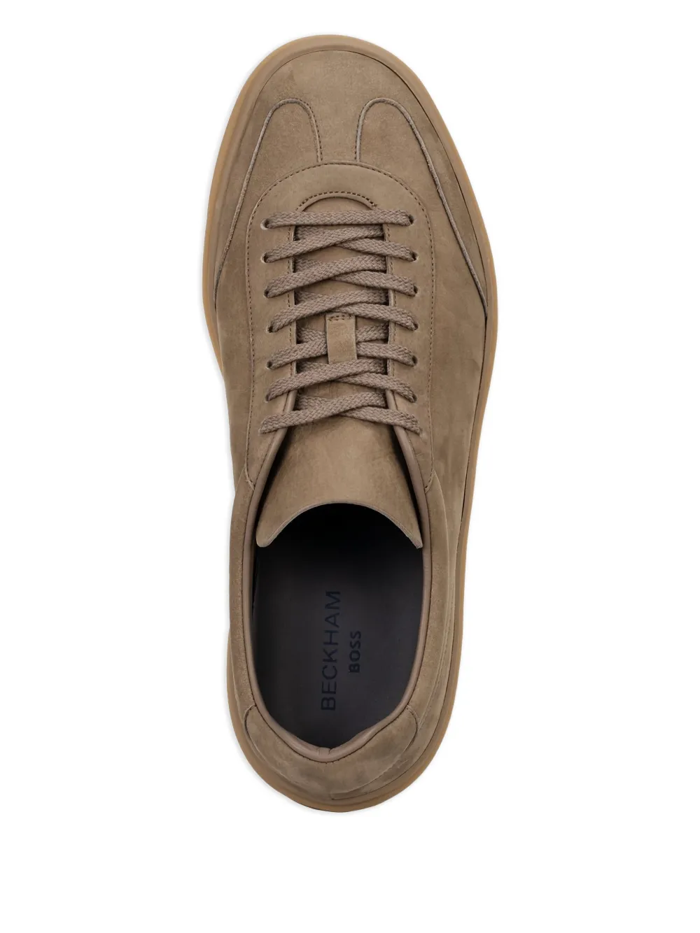 Hugo Boss X Beckham Suede Low-top Sneakers In Neutral