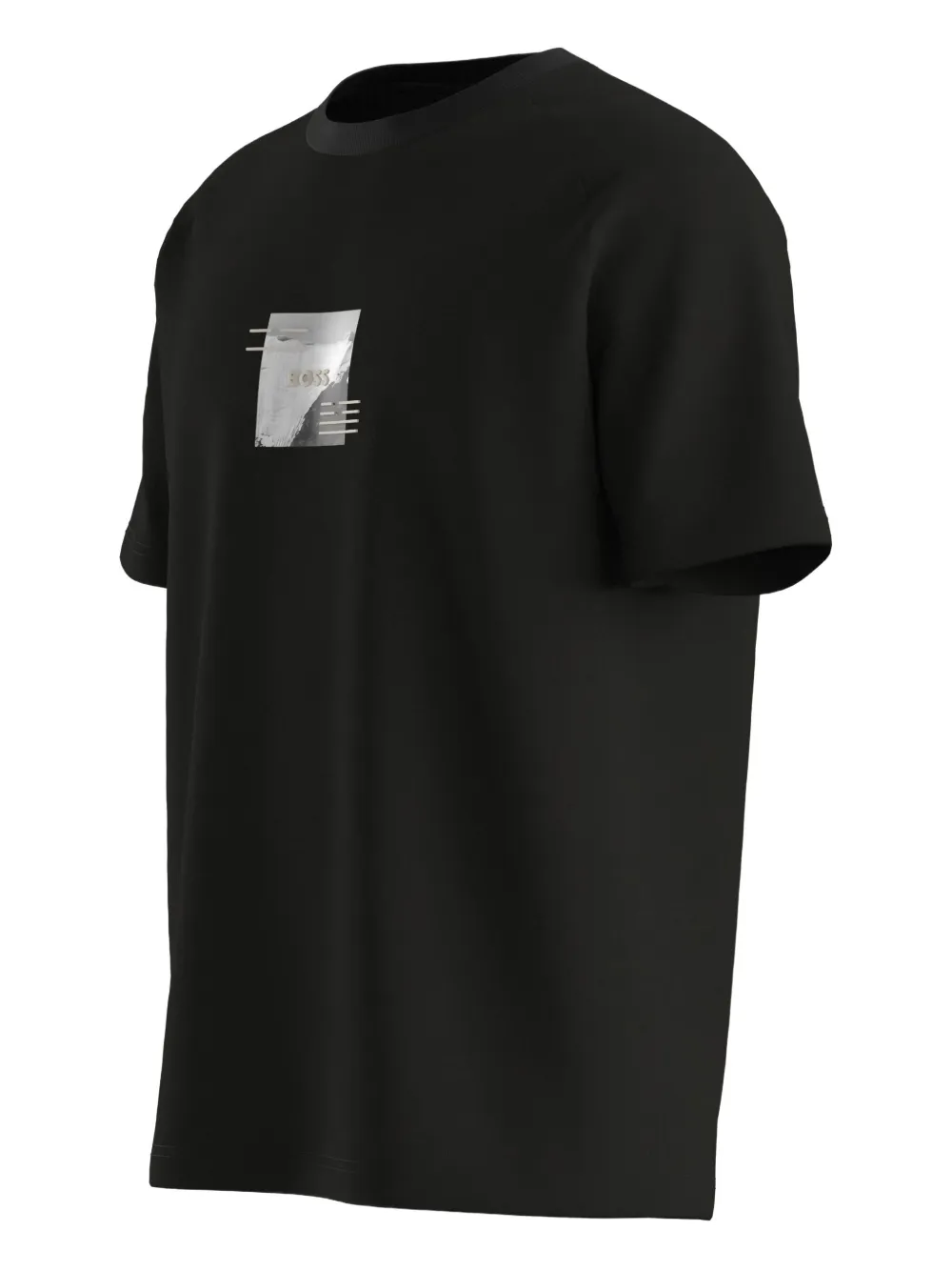 BOSS T-shirt met grafische print Zwart
