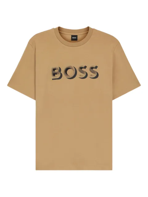 BOSS logo-print cotton T-shirt