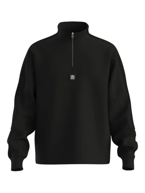 HUGO half-zip panelled sweater