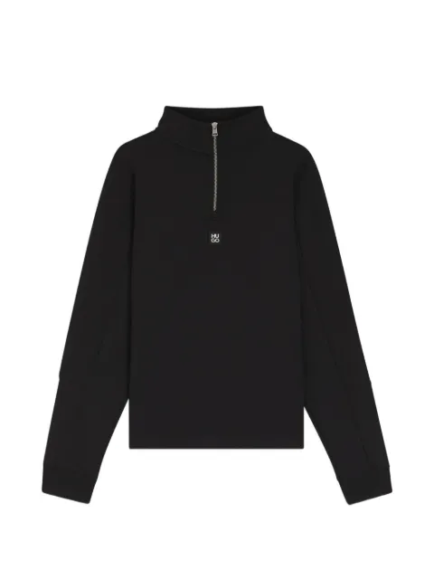 HUGO Maglione con mezza zip