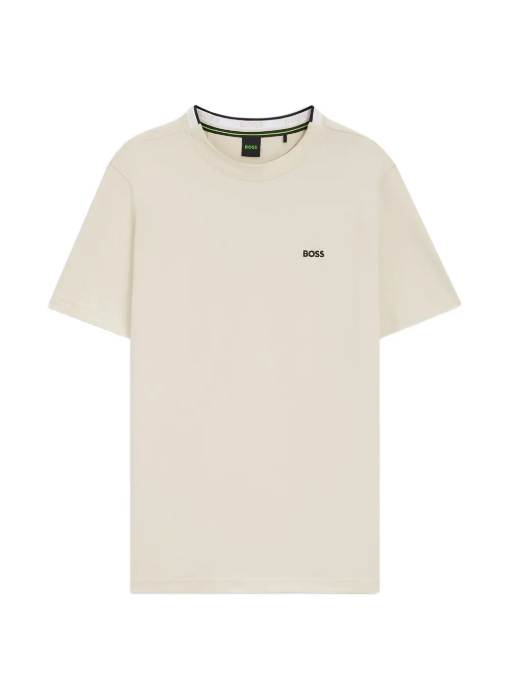 BOSS T-shirt met logodetail Beige
