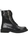 BOSS buckle-fastening lace-up boots - Black