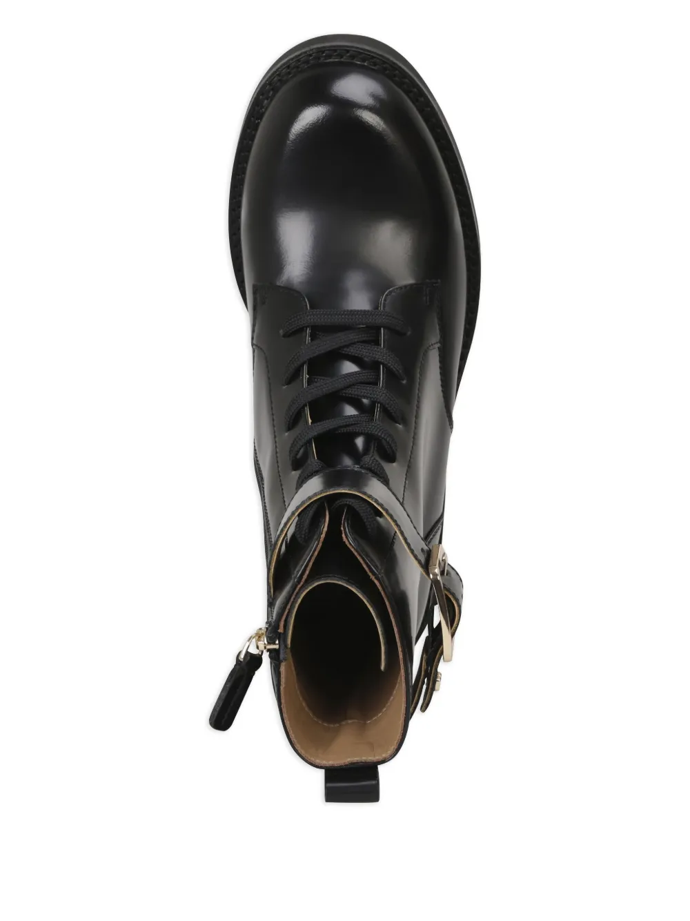 BOSS buckle-fastening lace-up boots Black
