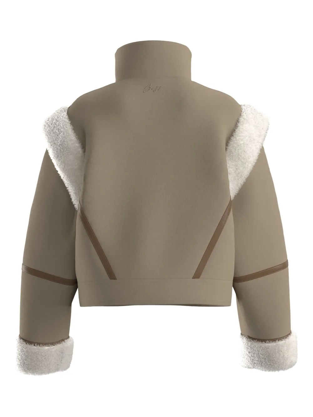 BOSS Jack met fleece detail Beige