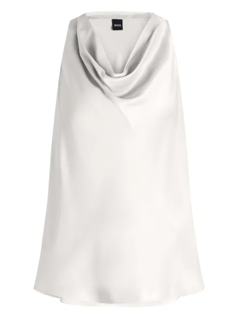BOSS Blusa com gola degagê e fenda lateral