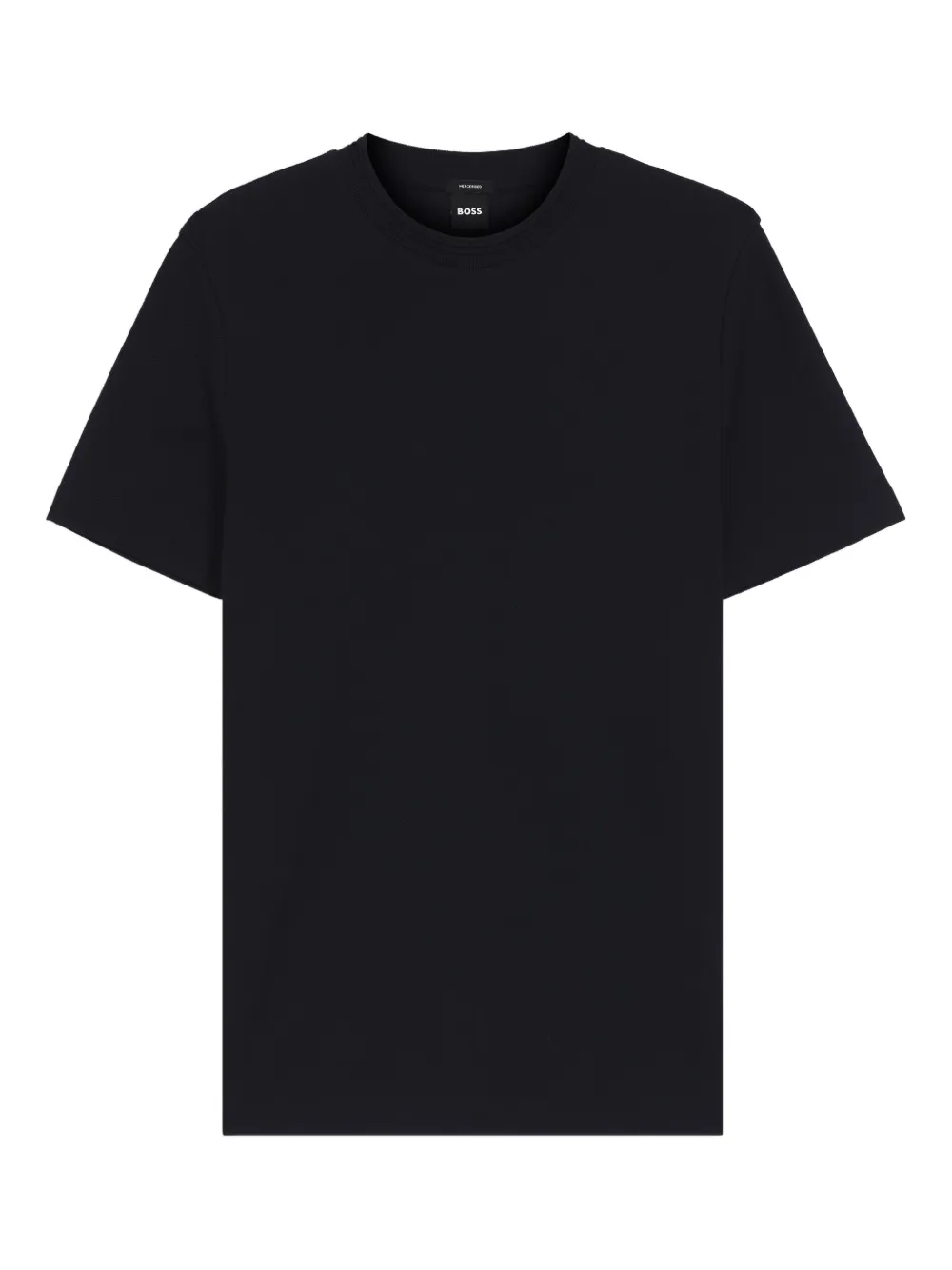 Hugo Boss Crew-neck Cotton T-shirt In Black