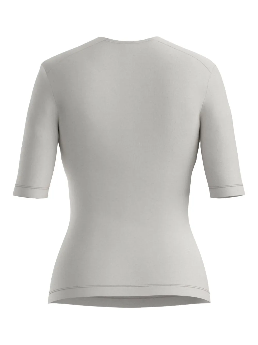 Hugo Boss Square-neck Short-sleeve Top In Gray