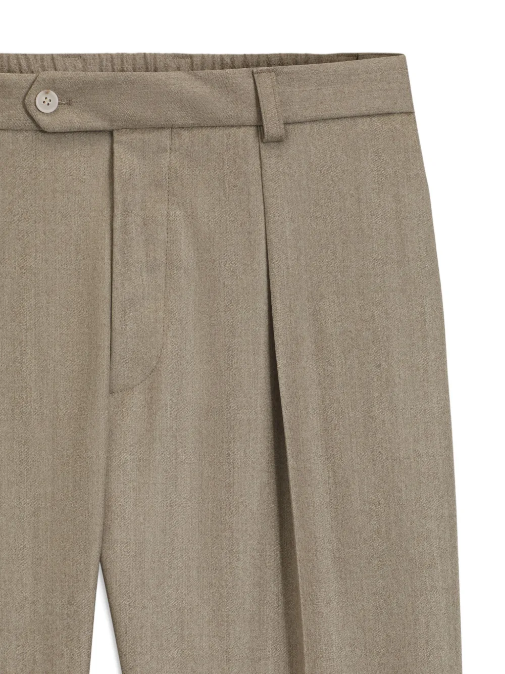 BOSS Wollen plooibroek - Beige