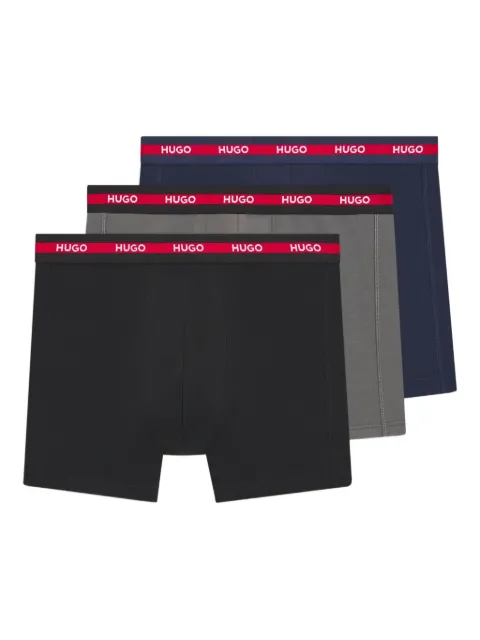 HUGO Kit 3 cuecas boxer com logo no cós