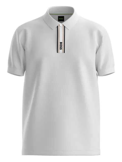 BOSS قميص بولو مزين بخطوط