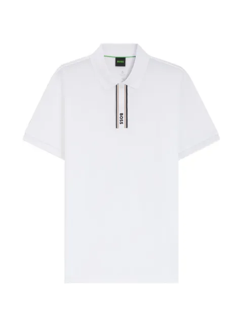 BOSS stripe-detail polo shirt