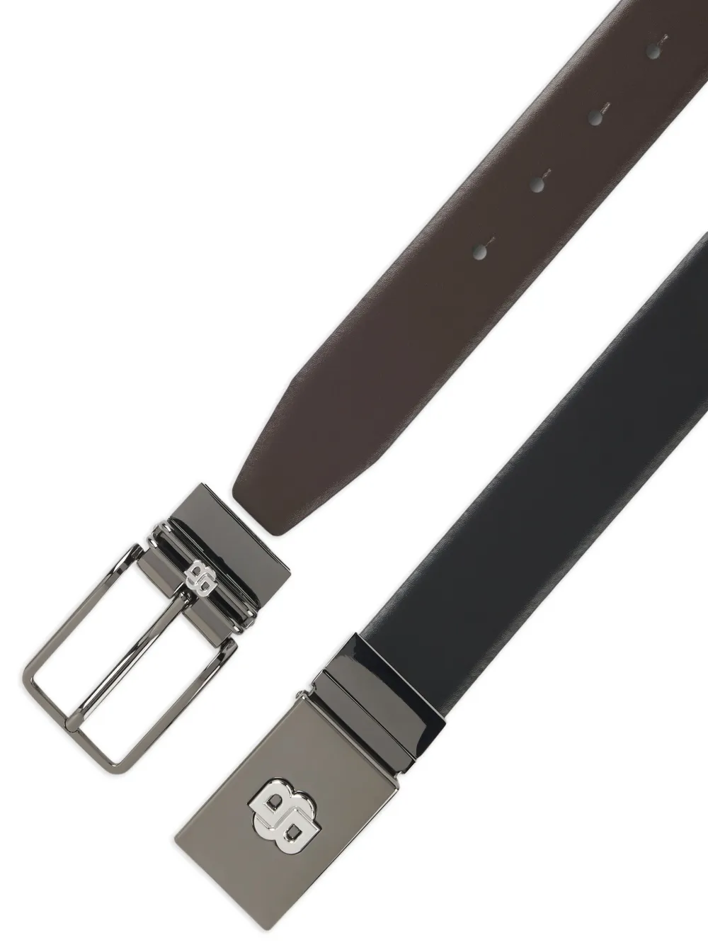 Hugo Boss Reversible Belt In Italian Leather In Black