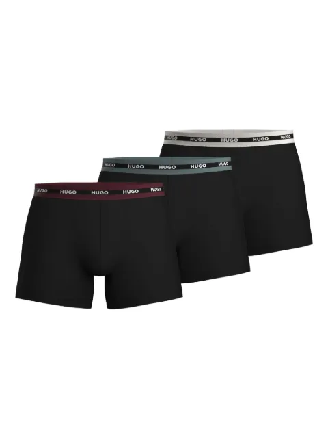 HUGO Kit 3 cuecas boxer com logo no cós