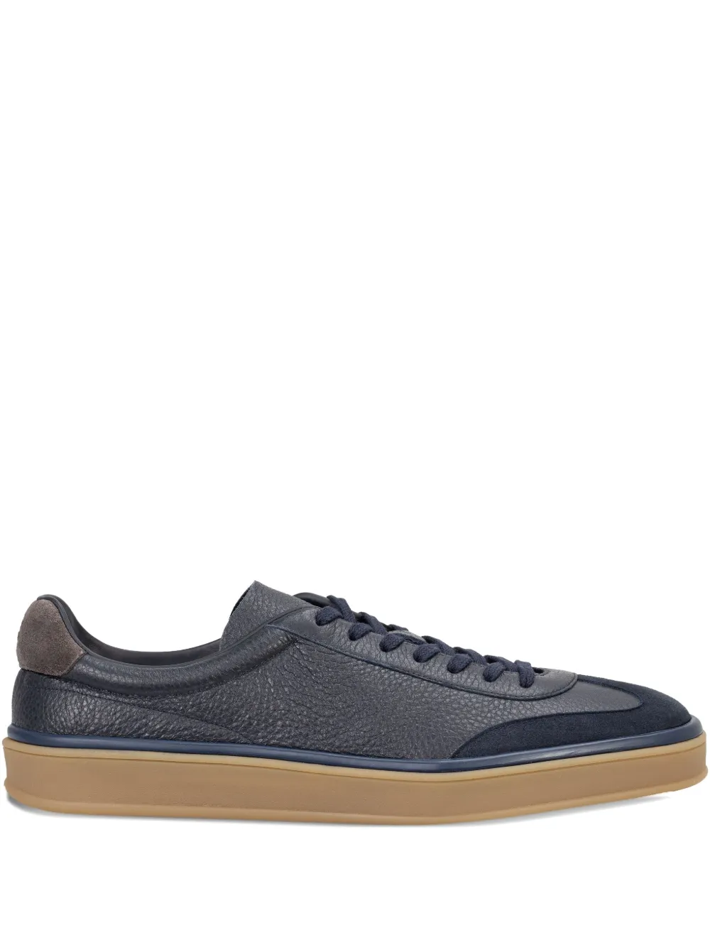 BOSS leather-panelled lace-up sneakers Black