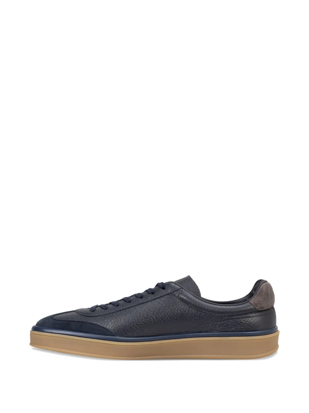 Hugo Boss Leather-panelled Lace-up Sneakers In Black