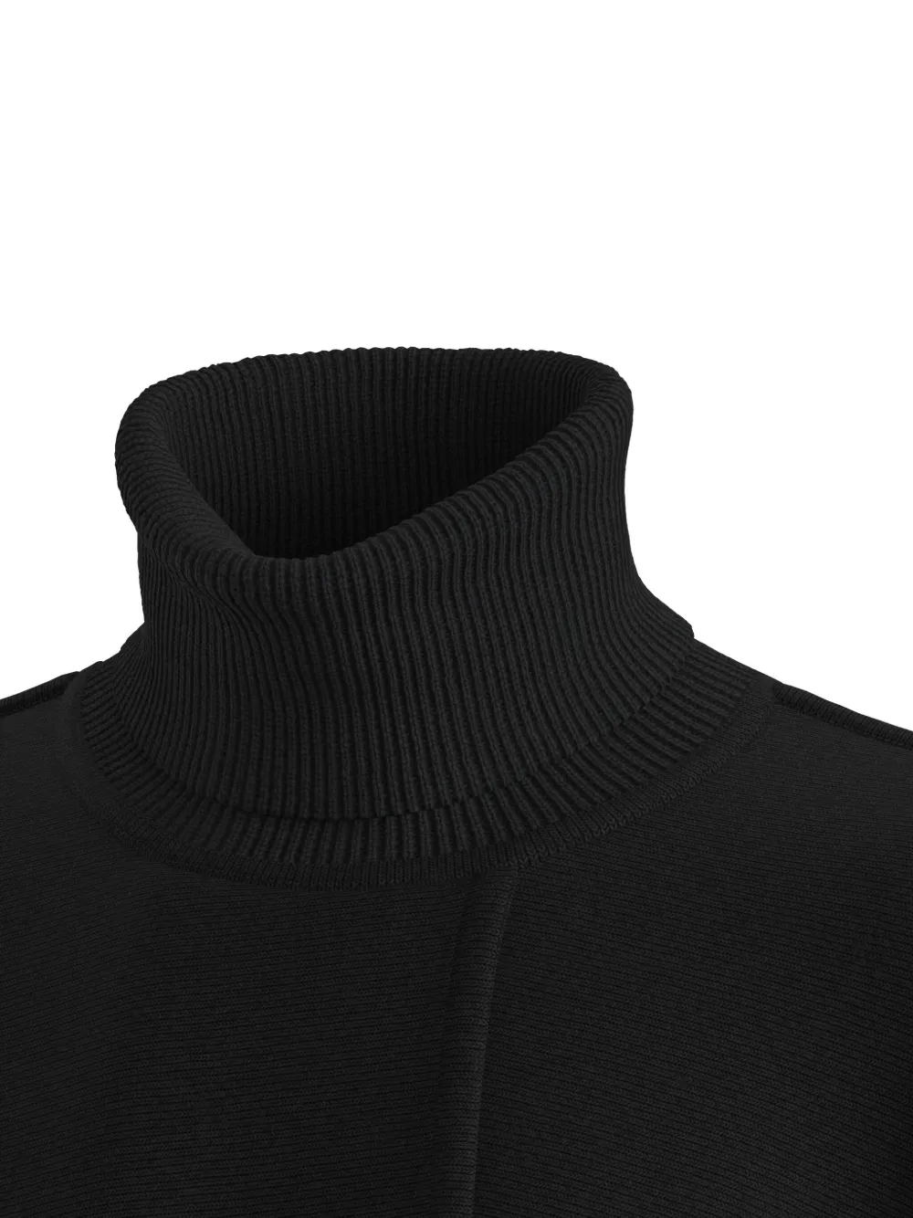 BOSS Poncho sjaal met col - Zwart