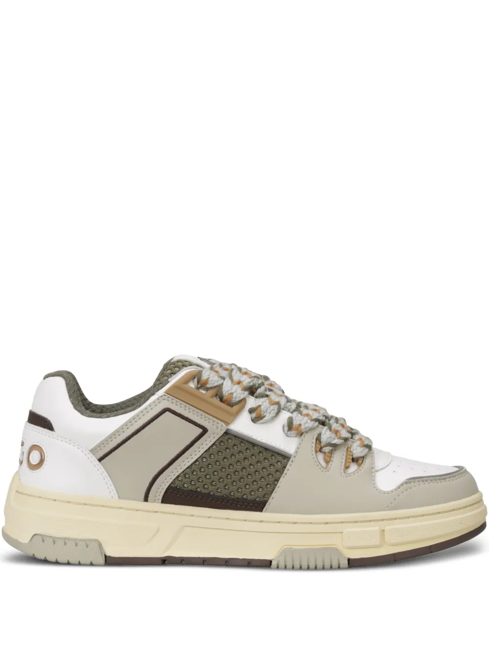 HUGO lace-up panelled sneakers Green