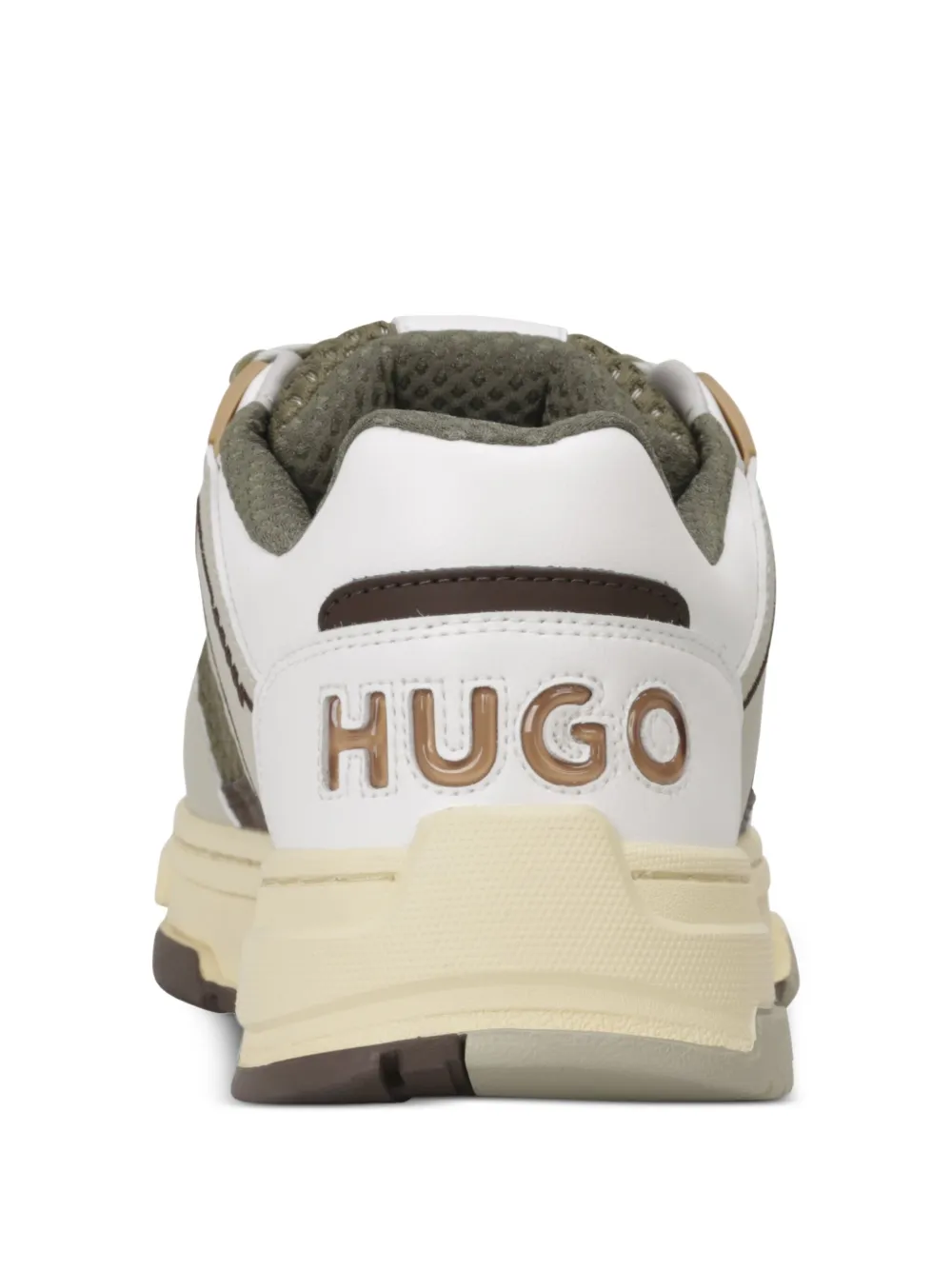 Hugo Boss Lace-up Panelled Sneakers In Multi