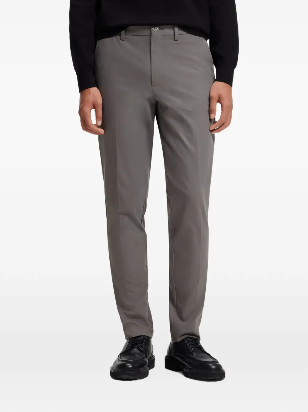 BOSS Slim-fit broek van stretch-stof Grijs