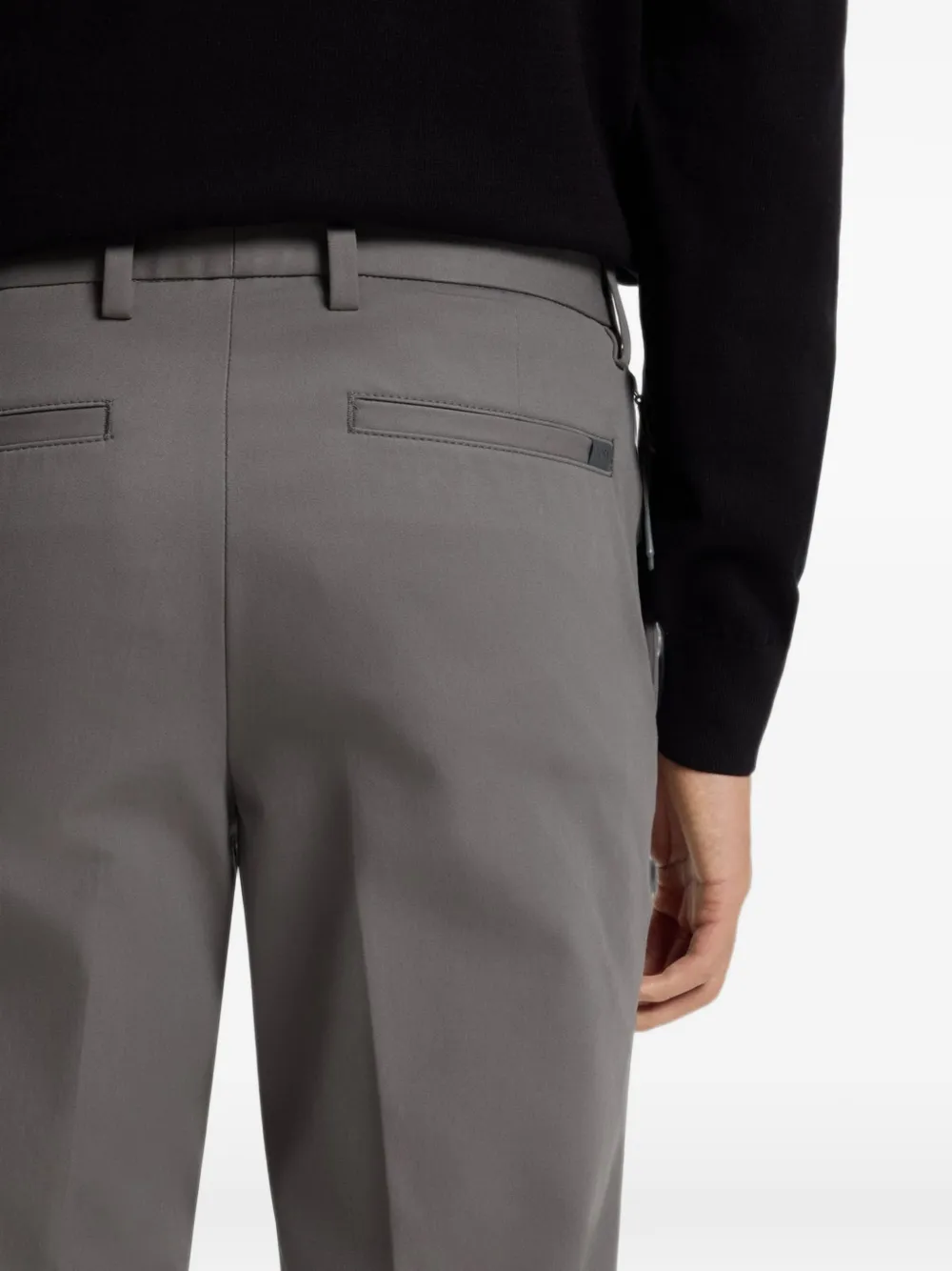 BOSS Slim-fit broek van stretch-stof Grijs
